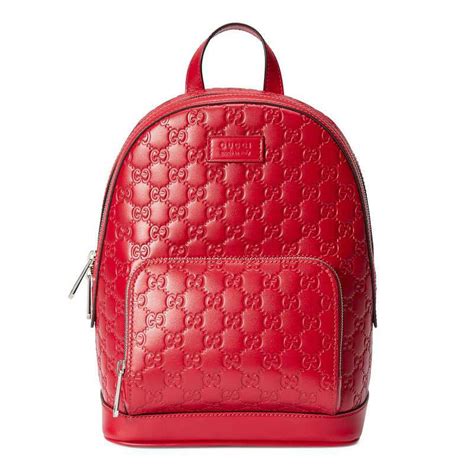 red leather gucci backpack|Gucci backpack price.